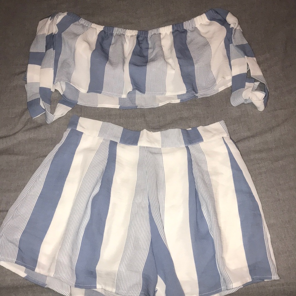 Two piece striped set